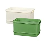 pistro 2 x Sprossenschale, Hydrokultur-Anbauset für Microgreens, Indoor-Garten, wiederverwendbarer Pflanzbehälter, Starterschale für Gemüse, Kräuter