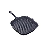 CAFIEDR Bratpfanne 22/24CM Gusseisen Streifen Dicken Boden Hause Garten BBQ Topf Steak Pfanne Wok(22)