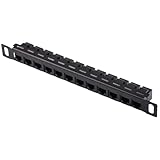 12 Port -Netzwerk -Patch -Panel, Netzwerk Patch -Panel 12 Port,Drahtmanagerhalter | Unschirmer CAT5E/CAT6 -Kabelkabelkabel für die Schule, Drahtorganisatorhalter