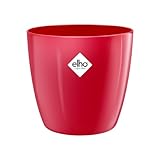 elho Brussels Diamond Rund 25 - Blumentopf für Innen - Ø 25.2 x H 23.0 cm - Rot/Lovely Rot