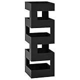 Susany Schirmständer Regenschirmständer für Zuhause, Eingangsbereich, Büro Stahl Schwarz 15,5 x 15,5 x 48,5 cm