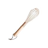 TOPPERFUN Eiermixer Mit Holzgriff Manueller Schneebesen Für Backen Und Praktischer Quirl Mit Aufhängeschnur S Für Sahne Und Eier