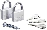 ABUS Vorhängeschloss Titalium 64TI/30 - 2er Set, gleichschließend - Kellerschloss mit Schlosskörper aus Spezial-Aluminium - gehärteter Stahlbügel - ABUS-Sicherheitslevel 4