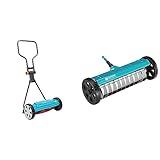 Gardena Classic Spindelmäher 400: Handrasenmäher mit 40cm Arbeitsbreite & combisystem-Vertikutier-Boy: Hand-Vertikutierer zur Beseitigung von Moos