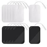 10 TENS Elektroden Pads 6x9 cm Wiederverwendbare Klebeelektroden zur Linderung von Muskel, 2mm Steckanschluss