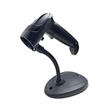 YANZEO 1D 2D Barcode Scanner mit verstellbarem Ständer, QR Code Scanner, USB Handheld Barcode Leser mit CMOS-Bildsensor & automatischer Bildschirmerfassung, kompatibel mit Windows/Mac/Linux
