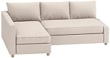HomeTown Market Langlebig Friheten Sofa bezug, kompatibel mit IKEA Friheten-Schlafsofa, Eckbezug. Nur Sofabezug. (Polyester Beige Right Longer)