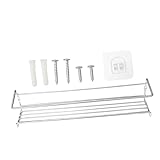 VALICLUD Wandmontiertes Gewürzregal aus Metall Stabiles Küchenaufbewahrungsregal ohne Bohren Praktische Wandhalterung für Gewürzflaschen Einfach zu Reinigen Platzsparend für Küchenschränke