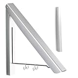 JWTRSVTY Klappbar Aluminum Kleiderhaken, Aussenbereich Klapphaken, Kleiderhaken Wand Klappbar, Aluminium Klappba Kleiderbügel mit Kleiderhake, für Waschküche, Schlafzimmer, Badezimmer, Balkon