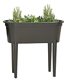 Hochbeet mit Deckel Gewächshaus Frühbeet Kräuterbeet Treibhaus Aufzuchtbeet Pflanzkasten Anzuchtkasten Pflanzenbeet Pflanzenkübel Gemüse Blumenkasten Gemüsebeet Tomatenhaus (77 cm ohne Deckel)