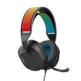 JLab Nightfall Over-Ear-Gaming-Headset, kabelgebunden, 3,5-mm-Klinkenstecker, Gaming-Headsets mit Mikrofon für PC/Xbox/PS5/PS4/Nintendo Switch, 50 mm Treiber, Wolkenschaumkissen und schallisolierende