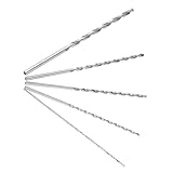 5 Stücke Bohrer Set, HSS Holzbohrer Set Betonbohrer Set Zubehör Schlagbohrmaschine für Aluminium, Hartplastik und Hölzern 2mm, 3mm, 3.5mm, 4mm, 5mm