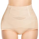 DiULi Shape Unterhose Damen, Shapewear Bauchweg Miederhose Hoher Taille, Miederslip Figurformende Bauchkontrolle, Miederslip Shaper Unterwäsche für Frauen (XL-Hautfarbe)