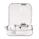 Silikon für Nothing Ear (1), durchscheinender Ladekantenschutz für Kopfhörer, Anti-Verlust und stoßfest, leicht zu tragen mit einem Verriegelungskarabiner