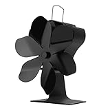 Xolsurg 6-Blatt-Ofenventilator mit Wärmeantrieb, ohne Elektromotor, Kaminventilator, Hochtemperatur-Luftzirkulationsventilator