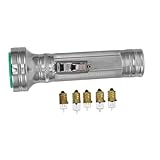 HOMSFOU Taschenlampe retro Laterne Signal Ultra suchscheinwerfer Miniatur-Buld Camping-Ausrüstung Eisen Silver