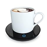 GARMEE Elektrischer Kaffeewärmer kaffetasse warmhaltend - Smart Schreibtisch Tassenwärmer mit 2 Temperatureinstellungen Tassenwärmer Teewärmer Elektrischer Getränkewärmer für Kakao Milch