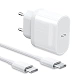 iPad Ladekabel USB C, iPad Pro Ladegerät Ladekabel mit Netzteil 20W Schnellladegerät mit 2M USB C auf USB-C Kabel Schnellladekabel für iPad Pro 12.9/11,iPad Air 4/5 Gen,iPad Mini 6th,iPad 10th Gen