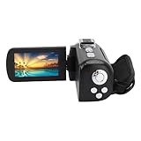 Dpofirs 4K -Videokamera, 64MP Digitalkamera Camcorder 3 Zoll WLAN LED Fülllicht, Tragbare Rekorder -Forphotographie mit Manuellem Zoom für Selfies und Multi -Winkelfotografie