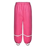 OYAKO.NEST Kinder Regenhose 140 Frühling und Sommer Matschhose Mädchen 140 Wind und wasserdicht Buddelhose Bundhose(Nicht Gefüttert Rose 134-140)