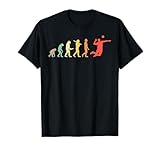 Volleyballspieler Geschenkideen Retro Volleyball Evolution T-Shirt Schwarz S Klassische Passform Crew Neck Kurzarm Herren Erwachsener Standardlänge