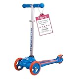 HUDORA Scooter Flitzkids 2.0 I Stabiler Kinderscooter mit großer Trittfläche I Höhenverstellbarer & transportierbarer Mini-Dreirad-Roller für bis zu 50kg I Dreiradscooter aus Aluminium für Kinder