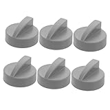 Kisangel 6 Stück Teiliges Miniatur Küchenherd Drehknöpfe aus Robustem Kunststoff Einfach zu Bedienen Reinigen Realistische Temperaturregler für Puppenhaus Herd und Spielküche Zubehör