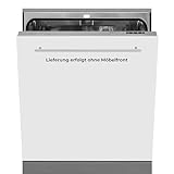 Exquisit Einbaugeschirrspüler 60cm, vollintegriert, 12 Maßgedecke, 11 Liter, Startzeitvorwahl, 4 Spülprogramme, ECO, EGSP56012-E-030E silber