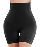 SIMIYA Bauchweg Unterhose Damen Hohe Taille Bauch Weg Shapewear Miederhose mit Bein Shaping Unterhose stark formend Miederpant Nahtlose(Schwarz,L)