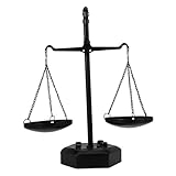 BESTYASH Vintage Präzisionswaage aus Metall Kleine Justizwaage Dekorative für Schmuck Büro und Wohnzimmer Verarbeitet