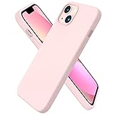 ORNARTO für iPhone 13 6,1 Silikon Case, Hülle Ultra Dünne Voller Schutz Flüssig Silikon Handyhülle Schutz für iPhone 13 (2021) 6,1 Zoll - rosa