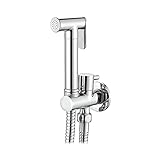 Ibergrif Bidet Handbrause für WC, Einhebelmischer mit Kaltwasser, WC-Dusche Set mit Schlauch und Halterung, Chrom Finish, Bidet WC Armatur, M22015R