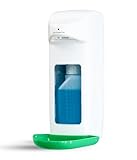 Hygiene365® Desinfektionsspender Automatisch 500ml & 1000ml – Eurospender & Desinfektionsmittelspender mit Sensor, nachfüllbar (Weiß mit Grün, 500 ml)