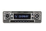 Caliber Retro Autoradio - Auto Radio Bluetooth USB - DAB+ / FM - 1 DIN Radio Auto - Retro Design - Mit Freisprechfunktion - Schwarz