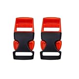 TENGWA Schnallen und Verschlüsse 2 Stück 47,5 * 21,5 MM Steckschnalle Rot Schwarz Fahrradhelm Verschluss Geeignet für Rollschuhe Mountainbikes E Motorräder Fahrräder und Andere Helme