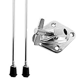 Bassdrum-Beine-Set, Drum-Set-Zubehör mit 2 Stück 19 Zoll langen Boden-Tom-Beinen und Sockel, rutschfeste DIY-Ersatzteile aus Metall für Percussion-Instrumententeile |