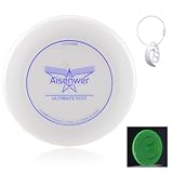 Ultimate frisbee disc 175g, ultimate frisbee profi, ultimate flugscheibe, Nachtfrisbee, Wird mit passender Frisbee-Schnalle für einfachen Transport geliefert, Sport,Strand,Freien Nachtspie（Weiß）