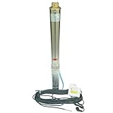 CHM GmbH® Tiefbrunnenpumpe 4 Zoll 1,1 Kw 8400 L/h 7,4 Bar Brunnenpumpe mit Schutzschalter Box