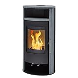 H&M Kaminofen Basic 2.0 schwarz/Naturstein