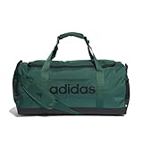 adidas Unisex Essentials Linear Duffel Bag, Collegiate Green/Black, M
