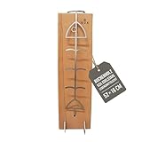 SOUK ONE Flammlachsbrett aus Buche Holz/Edelstahl – Rostfrei, Verstellbare Halterung, Perfekt für Feuerschalen, Grills & offenes Feuer, Langlebig & Pflegeleicht (Lieferung erfolgt ohne Feuerschale)