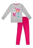 Paw Patrol Schlafanzug für Mädchen - Kinder Pyjama Set Langarm Oberteil mit Hose Pink/Grau (DE/NL/SE/PL, Numerisch, 98, 104, Regular, Pink/Grau)