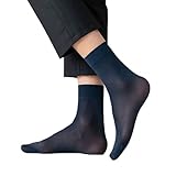 LUMoony 5 Paar Herren ultradünne Kleidersocken - Dünne, leichte, atmungsaktive Sommer-Baumwoll-Socken - Weiche Strümpfe für Arbeit und Business - Navy, M, Niedriger Schnitt