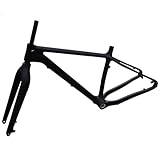 OMDHATU All Terrain Bike Rahmen 26er Kohlefaser Scheibenbremse Snow Beach Mountain Bikes Rahmen 16'/18' Steckachsenrahmen F135*15mm R197*12mm Interner Verlegung (Color : Matte Black, Size : 26 * 16')