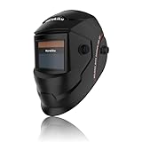 Harukiku Automatik-Schweißhelm | Schweißmaske True-Color DIN4-9/13, Optik 1/1/1/1 & Auto-Dimming Technologie | Schweisshelme Pro mit Solar+Batterie Dualsystem
