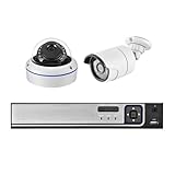 4K Ultra HD 8MP H.265 POE NVR Sicherheitssystem-Kit Outdoor Indoor IP-Kamera P2P Audio-Video-Aufzeichnung CCTV-Kamera-Set(1T,4CH NVR and 2 Camera)