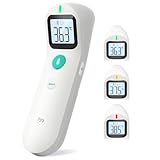 Fieberthermometer Kontaktlos für Baby und Erwachsene, Digitales Stirnthermometer Infrarot-thermometer mit Sofortiger, Genauer Ablesung, Fieberalarm,weiß