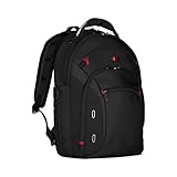 WENGER Gigabyte Laptop-Rucksack mit Tabletfach, Notebook bis 16 Zoll, Tablet bis 10 Zoll, Organizer, 17 l, Damen Herren, Business Uni Schule Reisen, Schwarz, 600627