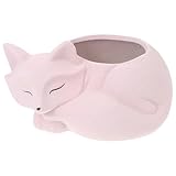 VALICLUD Sukkulenten Blumentopf aus Keramik In Tierform Rosa Kompakter Pflanzkasten für Balkon und Garten Dekorativer Keramik Pflanztopf für Kleine Pflanzen