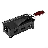 Tragbares Mini-Käsefondue-Hotpot Set mit Kerzenheizung, ohne Tablett, klappbarer Griff, hitzebeständiger Schaber, ideal für Camping, Outdoor-Abenteuer, Zuhause
